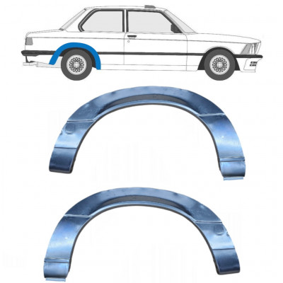 Sidovägg hjulhuskant för BMW 3 E21 1975-1984 / Vänster+Höger / Set 6411