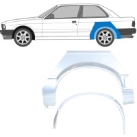 Inre + yttre bak skärm reparationspanel för BMW 3 E30 1987-1994 / Vänster / Set 10852