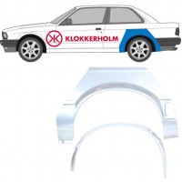 Inre + yttre bak skärm reparationspanel för BMW 3 E30 1987-1994 / Vänster / Set 10852