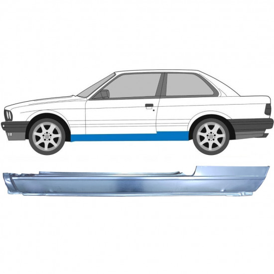 BMW 3 E30 1982-1994 2 DÖRRAR full TRÖSKELPLÅT TILL / VÄNSTER