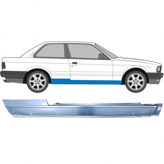 BMW 3 E30 1982-1994 2 DÖRRAR full TRÖSKELPLÅT TILL / HÖGER