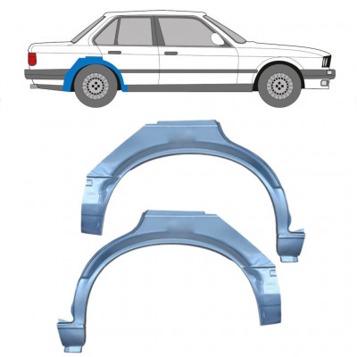 Sidovägg hjulhuskant för BMW 3 E30 1982-1987 / Vänster+Höger / Set 6391