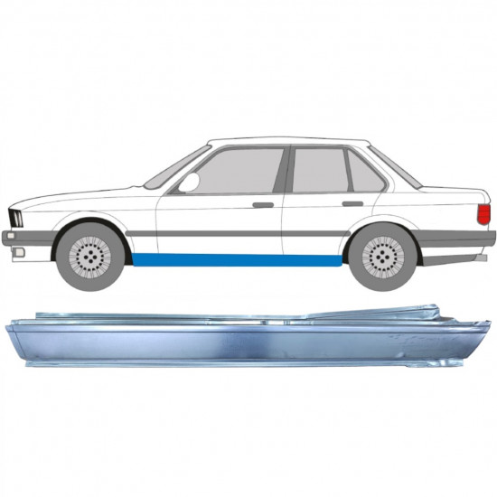 BMW 3 E30 1982-1994 4-DÖRRAR full TRÖSKELPLÅT TILL / VÄNSTER