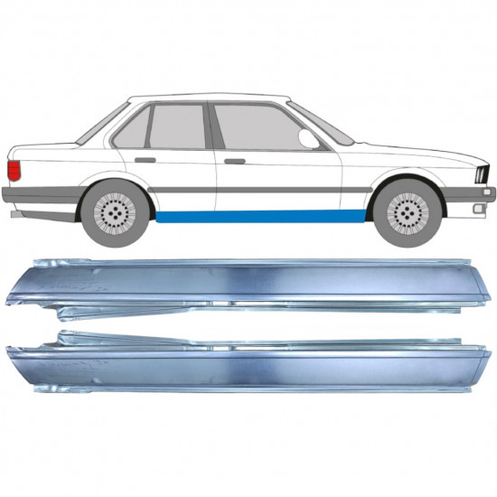 BMW 3 E30 1982-1994 4 DÖRRAR full TRÖSKELPLÅT TILL / UPPSÄTTNING
