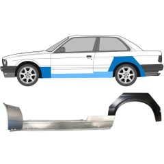 Reparationspanel för tröskel + fram + bak stänkskärm för BMW 3 E30 1982-1987 / Vänster / Set 11509