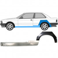 Tröskelplåt + sidovägg hjulhuskant för BMW 3 E30 1982-1987 / Vänster 11235