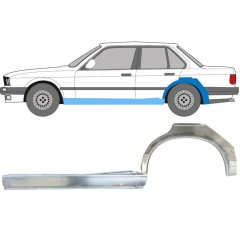 Hel tröskel + bak skärm reparationspanel för BMW 3 E30 1982-1987 / Vänster / Set 11238