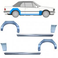 Reparationspanel för tröskel + fram + bak stänkskärm för BMW 3 E30 1985-1987 CABRIO / Set 12573