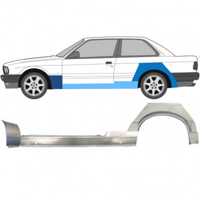 BMW 3 E30 1987-1994 2 DÖRRAR REPARATION AV BAKSKÄRM + TRÖSKEL + REPARATIONSPANEL FÖR FRAMSKÄRM / VÄNSTER