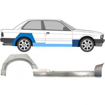 BMW 3 E30 1987-1994 2 DÖRRAR REPARATION AV BAKSKÄRM + TRÖSKEL + REPARATIONSPANEL FÖR FRAMSKÄRM / HÖGER