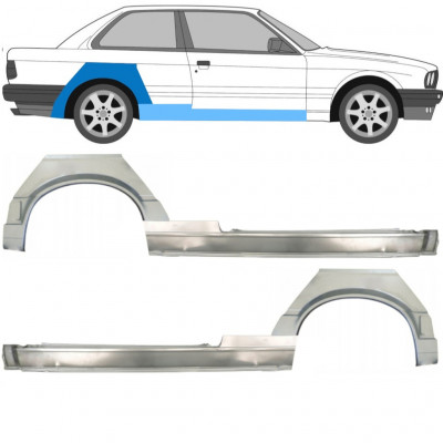 BMW 3 E30 1987-1994 2 DÖRRAR REPARATION AV BAKSKÄRM + TRÖSKELPLÅT TILL / VÄNSTER + HÖGER