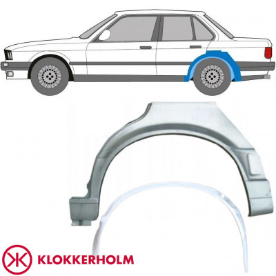 Inre + yttre bak skärm reparationspanel för BMW 3 E30 1987-1994 / Vänster / Set 10861