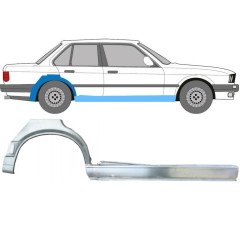 Hel tröskel + bak skärm reparationspanel för BMW 3 E30 1987-1994 / Höger / Set 11240