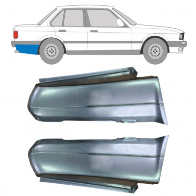 Sidovägg hjulhuskant för BMW 3 E30 1982-1987 / Vänster+Höger / Set 6386