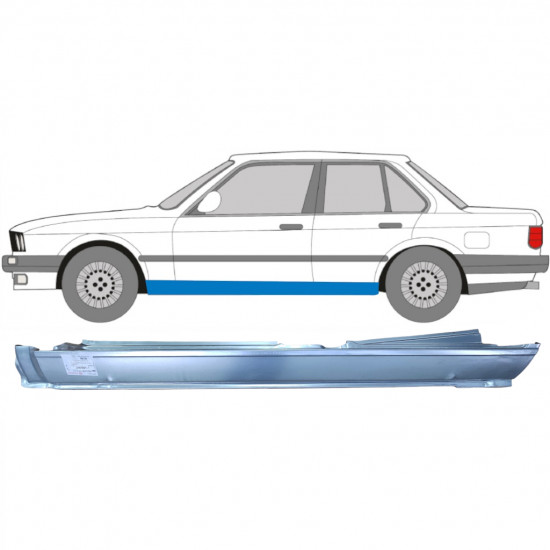 BMW 3 E30 1982-1994 4 DÖRRAR full TRÖSKELPLÅT TILL / VÄNSTER