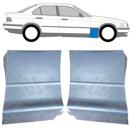 Reparationspanel till framskärm för BMW E36 3 1990-2000 / Vänster+Höger / Set 9851