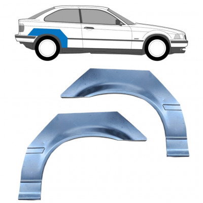 Sidovägg hjulhuskant för BMW 3 E36 / Vänster+Höger / COMPACT / Set 5500