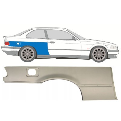 Sidovägg hjulhuskant för BMW 3 E36 1990-2000 / Höger / COUPE 16383
