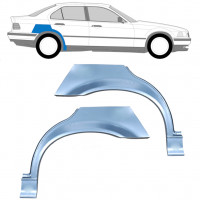 Sidovägg hjulhuskant för BMW 3 E36 1990-2000  / Vänster+Höger / SEDAN / Set 6393