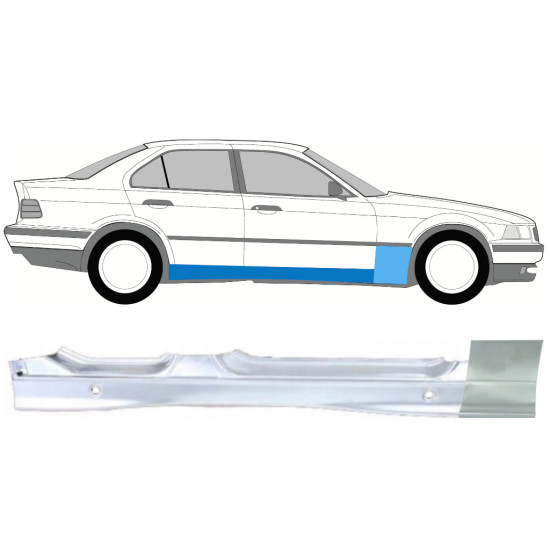 BMW 3 E36 1990-2000 STÄNKSKÄRM FÖRVÄNT + TRÖSKELPLÅT TILL / UPPSÄTTNING / HÖGER