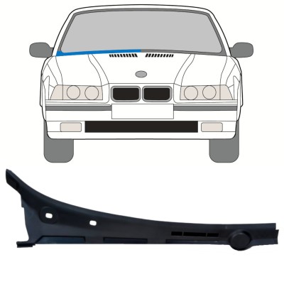 Reparationsplåt för vindrutans nedre del för BMW 3 E36 1990-2000 / Höger / COMBI / SEDAN / COMPACT 16898