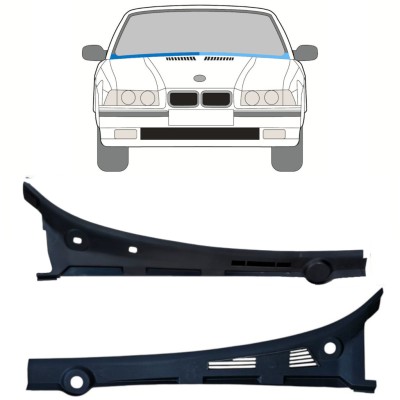 Reparationsplåt för vindrutans nedre del för BMW 3 E36 1990-2000 / Vänster+Höger / COMBI / SEDAN / COMPACT / Set 16900