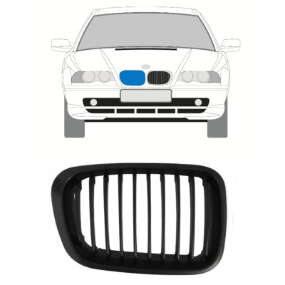 Grill för BMW 3 E46 1998-2006 / Höger 16301