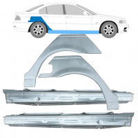 Tröskelplåt + sidovägg hjulhuskant för BMW E46 3 1998-2005 / Set 11260