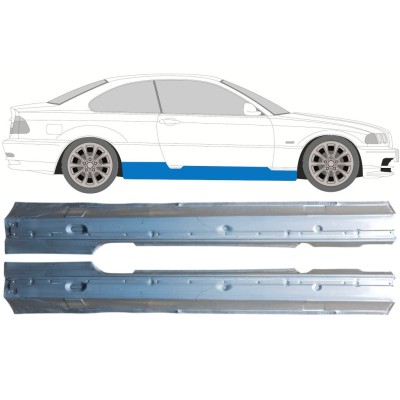 Tröskelplåt för BMW 3 E46 1998-2006 / Vänster+Höger / COUPE / Set 16814