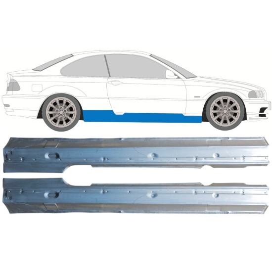 Tröskelplåt för BMW 3 E46 1998-2006 / Vänster+Höger / COUPE / Set 16814