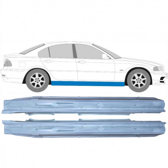 Tröskelplåt för BMW E46 3 1998-2005  / Vänster+Höger / COMBI / SEDAN / Set 6195