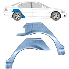 Sidovägg hjulhuskant för BMW 3 E46 1998-2006 / Vänster+Höger / Set 6204