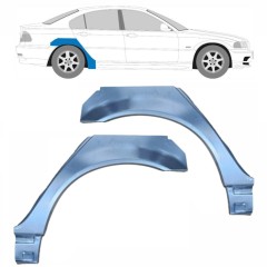Liten bak skärm reparationspanel för BMW 3 E46 1998-2006 / Vänster+Höger / Set 6203