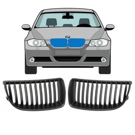 Grill för BMW 3 E90 2004-2008 / Vänster+Höger 16309