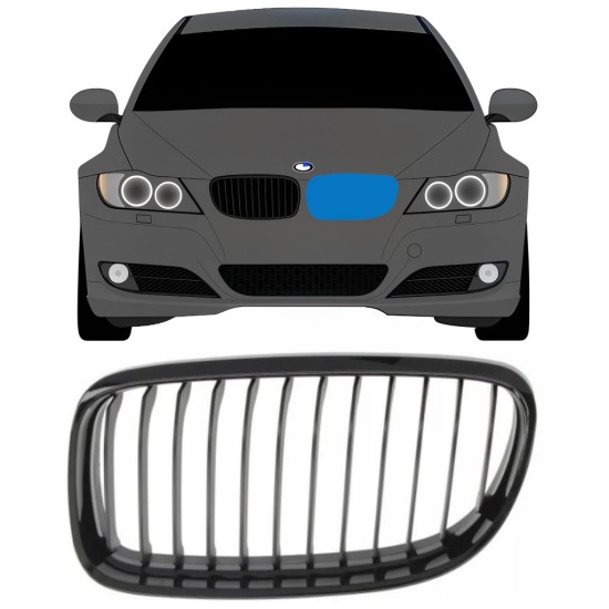 Grill för BMW 3 E90 2008-2012 / Vänster 16304