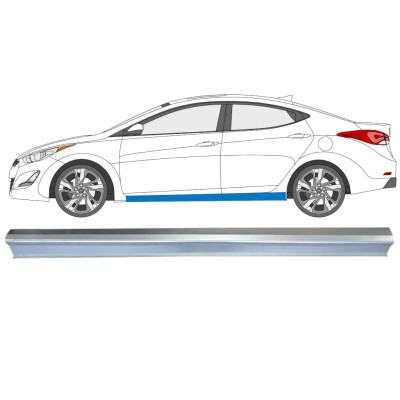 Tröskelplåt reparationspanel för Hyundai Elantra 2010-2015 / Vänster 14935