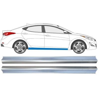 Tröskelplåt reparationspanel för Hyundai Elantra 2010-2015 / Vänster+Höger / Set 14936