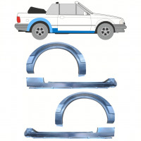 Tröskelplåt + sidovägg hjulhuskant för Ford Escort 1981-1990  CABRIO / Set 12588