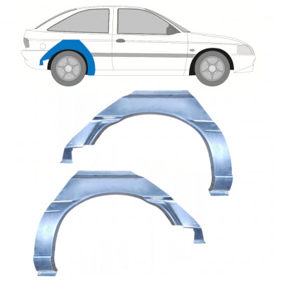 Sidovägg hjulhuskant för Ford Escort 1995-2000 / Vänster+Höger / Set 9969