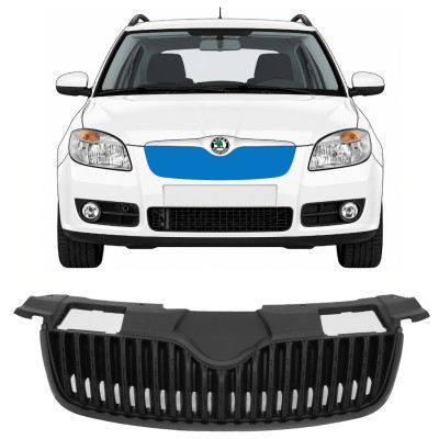 Svart grill för Skoda Fabia II 2007-2010 7524