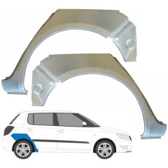 Sidovägg hjulhuskant för Skoda Fabia II 2007-2015 / Vänster+Höger / Set 9478