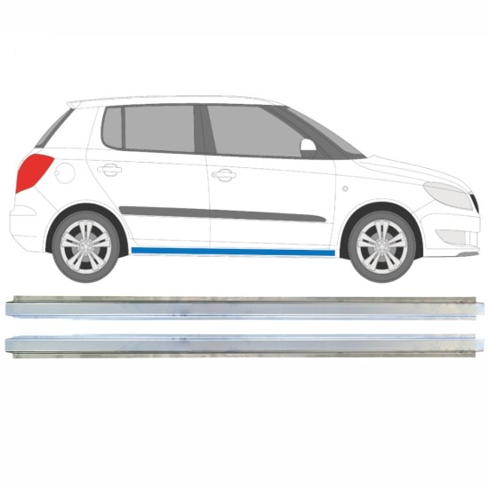 Inre tröskel reparationspanel för Skoda Fabia II 2007-2015 / Vänster+Höger / Set 16893