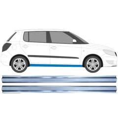 Tröskelplåt reparationspanel för Skoda Fabia II 2007-2015 / Vänster+Höger / Set 11919
