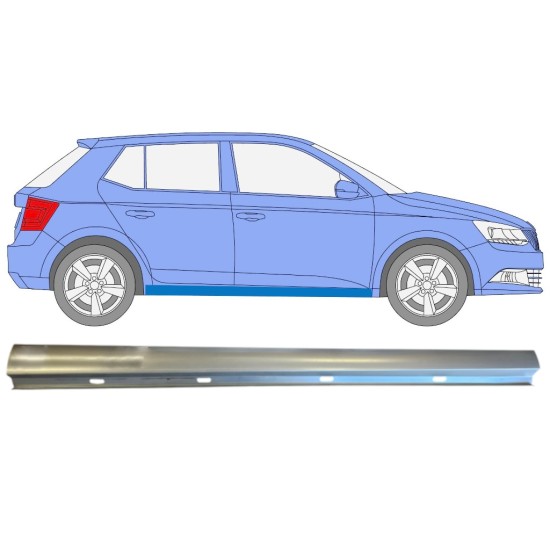 Nedre tröskelplåt reparationspanel för Skoda Fabia 2014- / Höger 14815