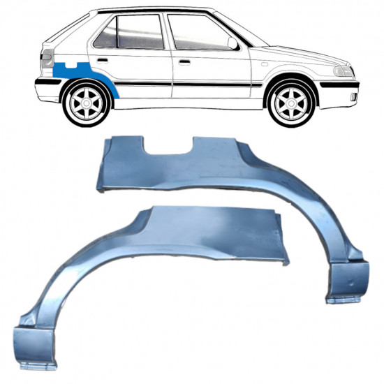 Sidovägg hjulhuskant för Skoda Felicia 1994-2001 / Vänster+Höger / Set 10590