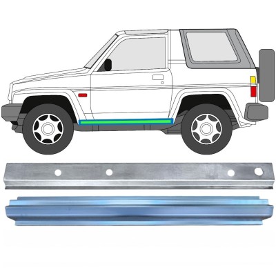 Reparationspanel för inre och yttre tröskel för Daihatsu Feroza Rocky Fourtrak 1984-1993 / Vänster / Set 17014