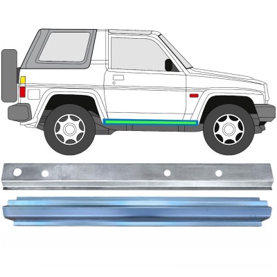 Reparationspanel för inre och yttre tröskel för Daihatsu Feroza Rocky Fourtrak 1984-1993 / Höger / Set 17013