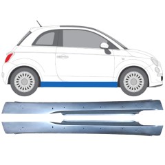 Tröskel reparationspanel med hål för Fiat 500 2007-2018 / Vänster+Höger / Set 12681