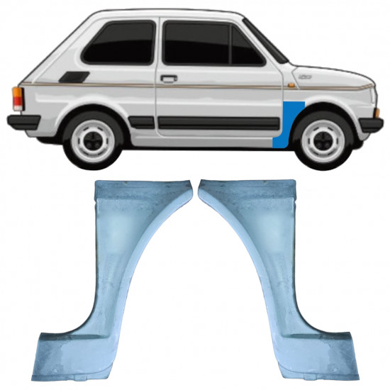 Reparationspanel till framskärm för Fiat 126p 1972-1994 / Set 11219