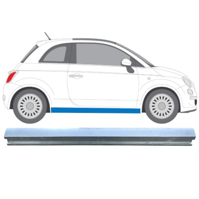 Nedre tröskelplåt reparationspanel för Fiat 500 2007-2018 / Höger 16068